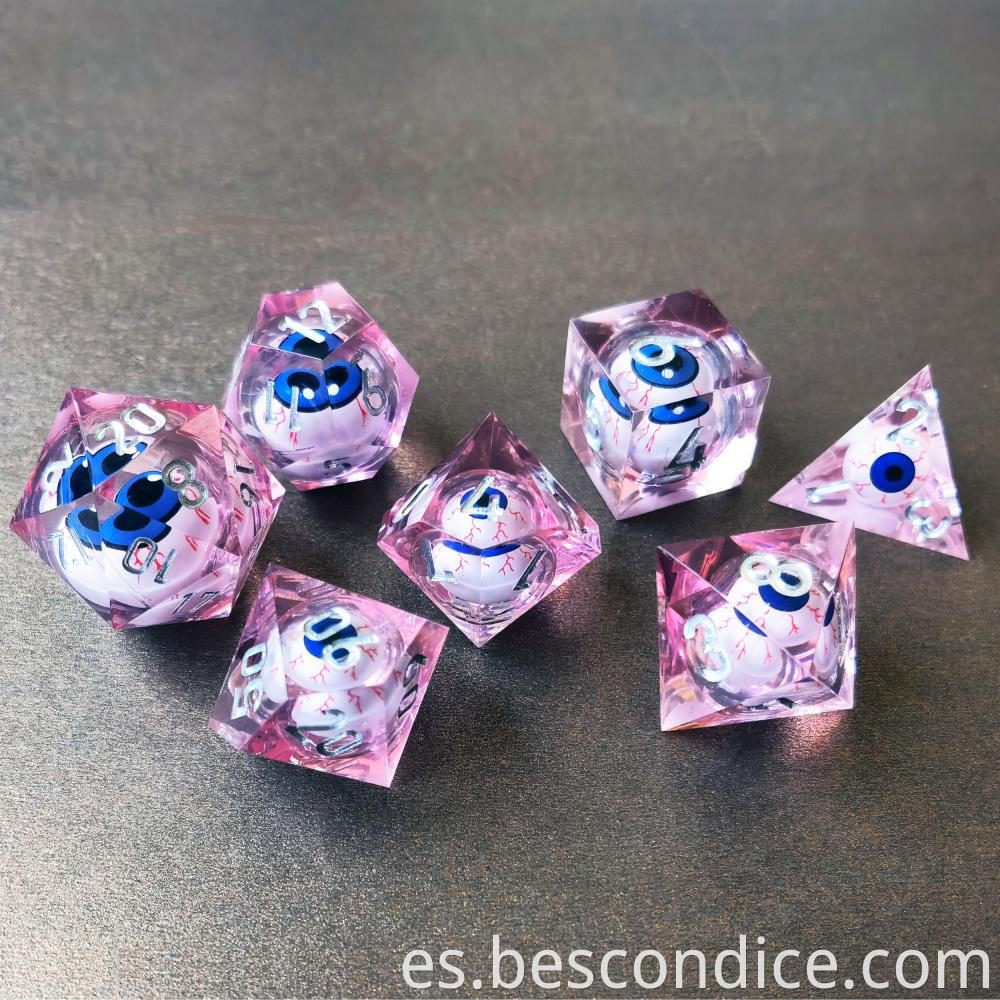 Dragon Eye Liquid Core Sharp Edge Handmade Dice Set 1